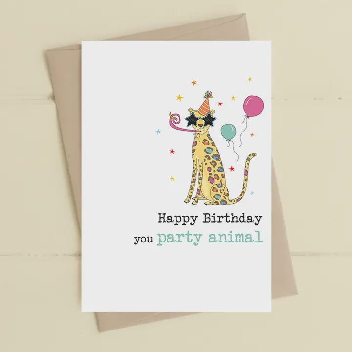 Birthday Card: Party Animal  - Dandelion Stationery