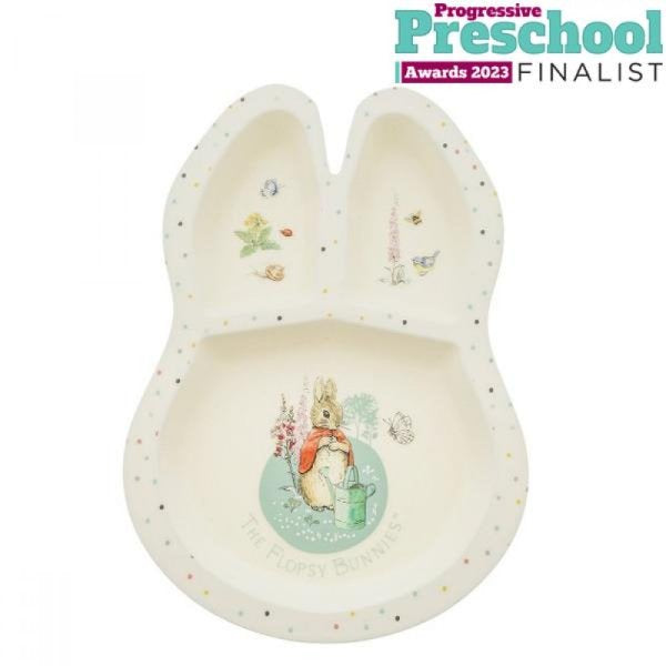 Baby Weening Plate: Recyclable Plastic FLOPSY BUNNY - Peter Rabbit