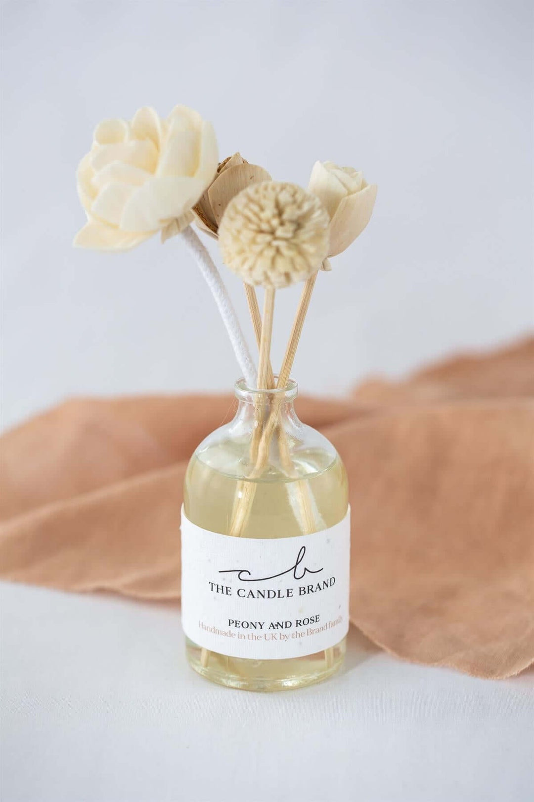 Flower Diffuser: Peony & Rose 110ml Seed Label - The Candle Brand