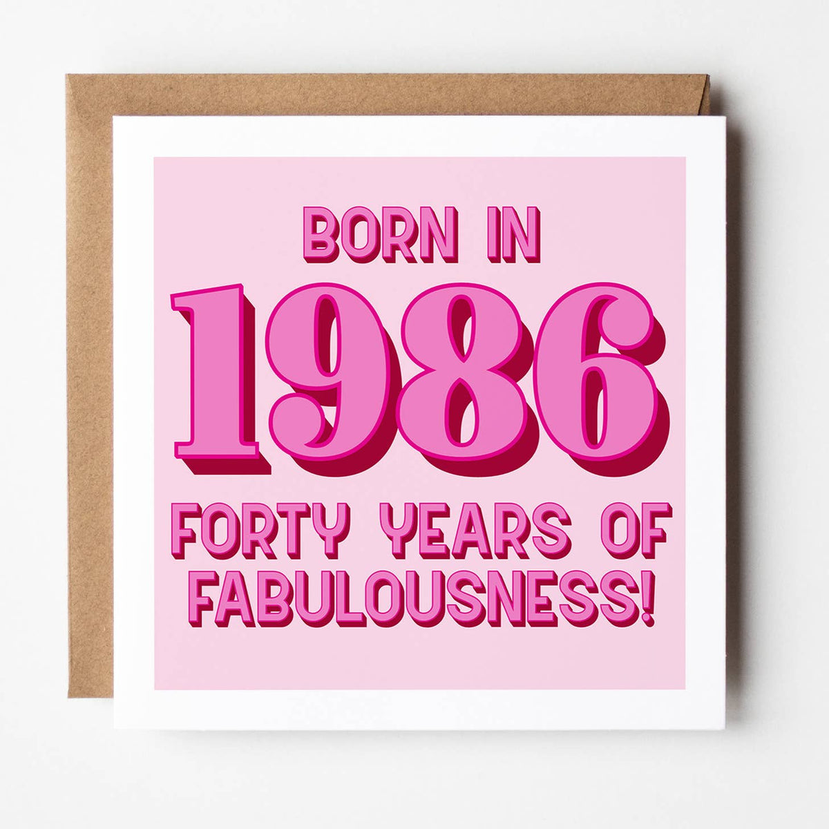 Age 40th Card: Born In 1986 - 40 Years Of Fabulousness- Timmy Loves