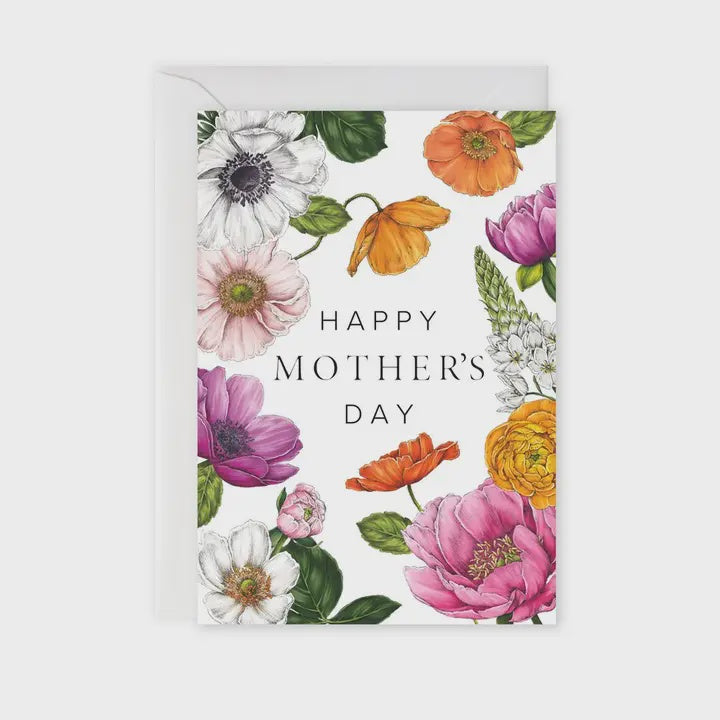 Mothers Day Card: Botanical Floral Brights - Catherine Lewis Design