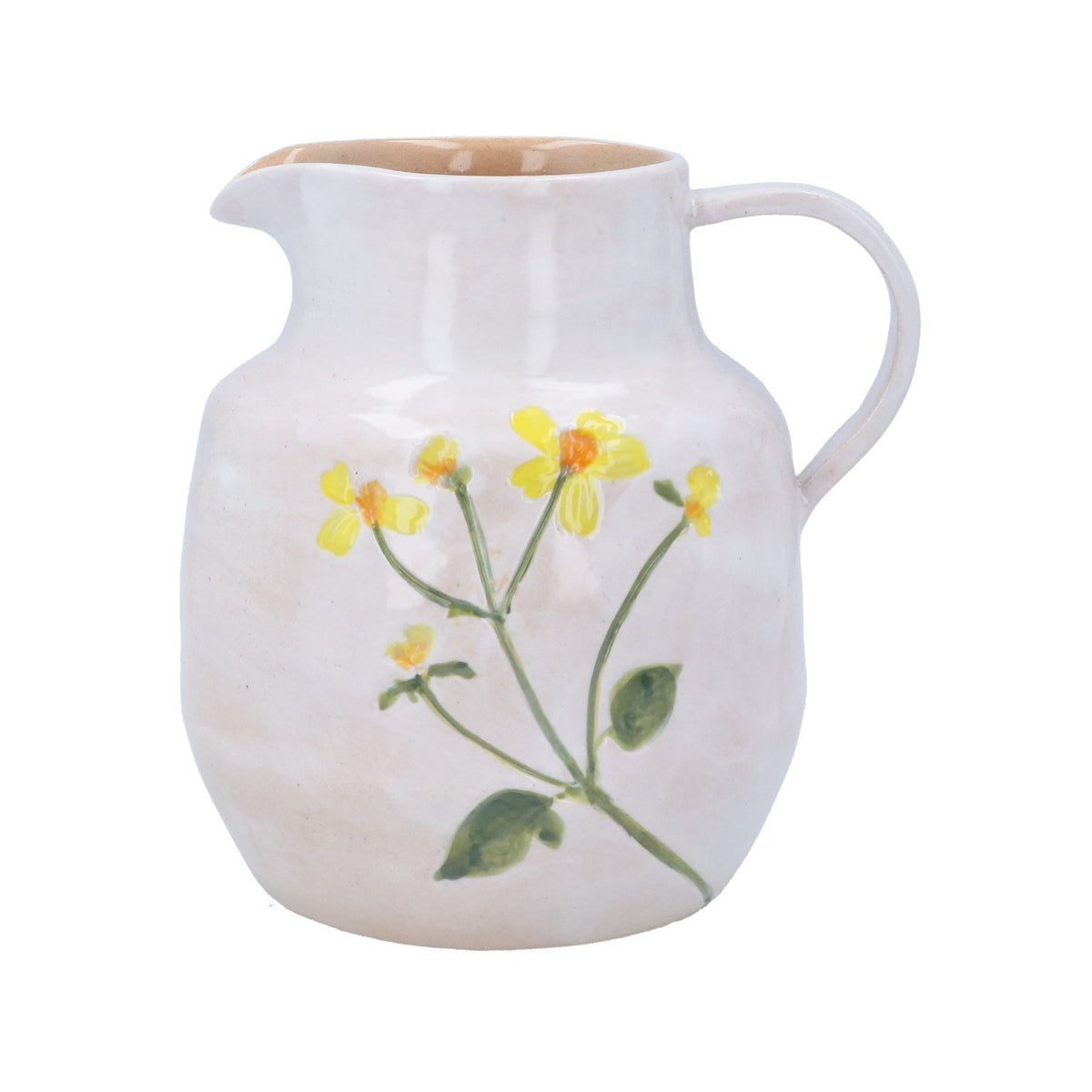 Jug: Ceramic Meadow - White - Gisela Graham