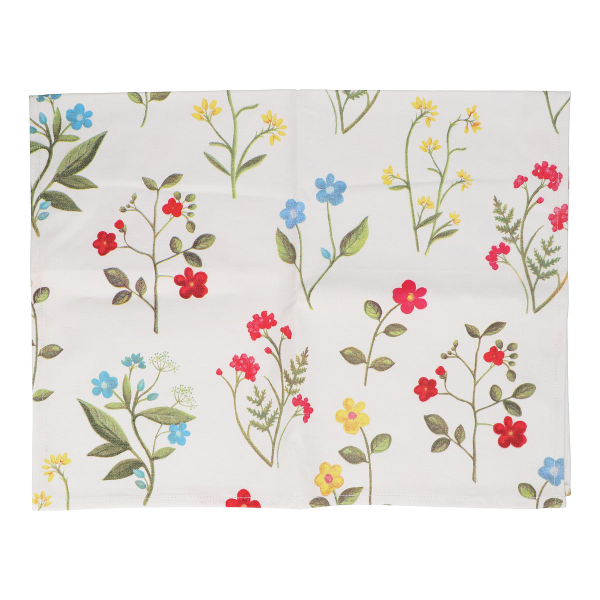 Tea Towel: Cotton Meadow Flowers - Brights - Gisela Graham