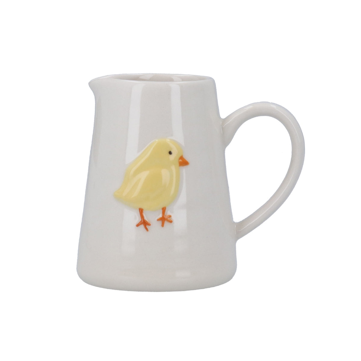Mini Jug: Stoneware Raised Chick - Cream - Gisela Graham