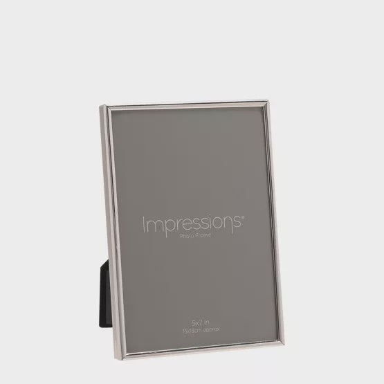 Photo Frame: Brass Finish Oblong Thin 5 x 7 - Gold - Impressions