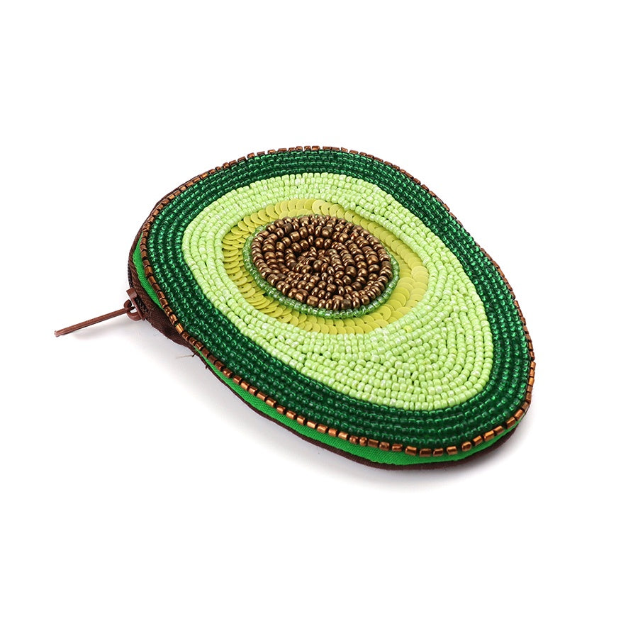 Purse: Beaded Avocado - Green - POM