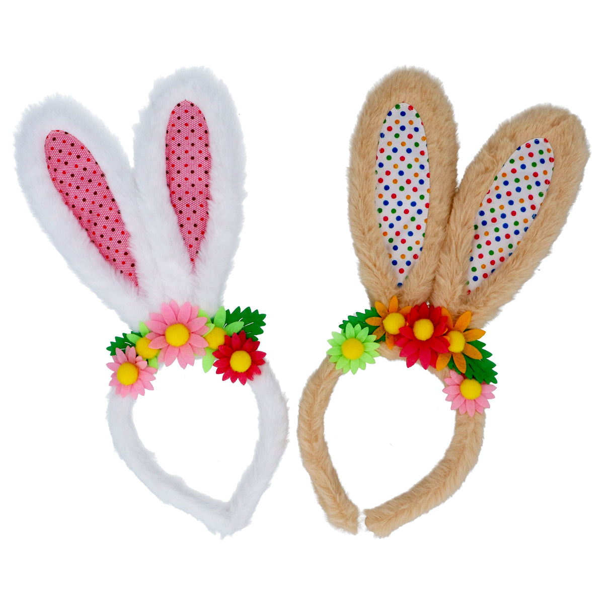 Easter Headband: Bunny Ears With Flowers  - Gisela Graham