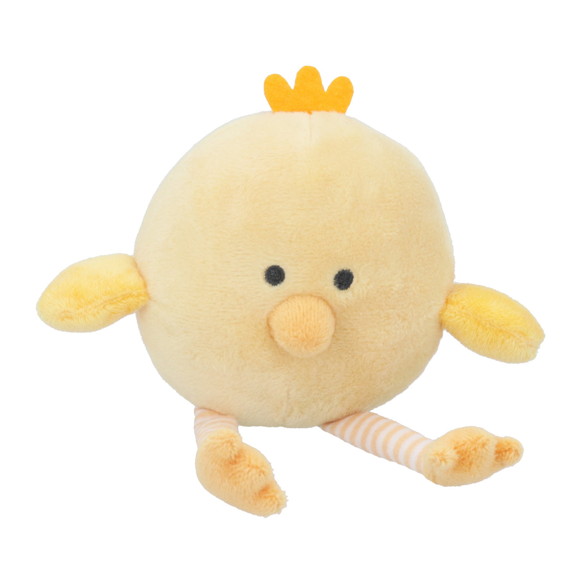 Easter Shelf Sitter: Fabric Chick Striped Legs - Yellow - Gisela Graham