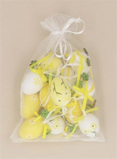 Easter Hanging Dec: Lightweight Egg With Flowers or Stripes - Assorted - Gisela Graham