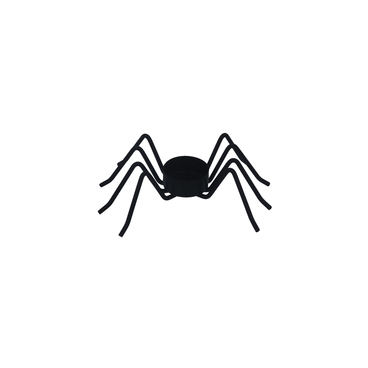 Halloween Candle Holder: Metal Spider T-Light  - Black - Gisela Graham