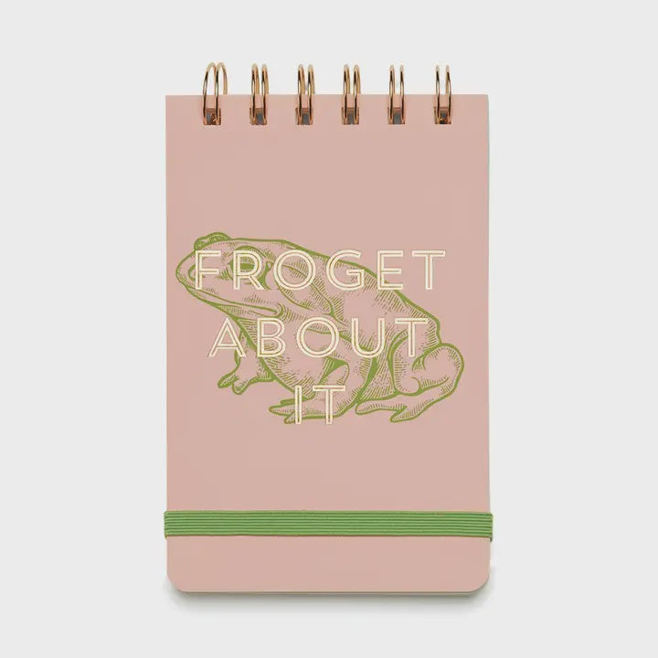 Mini Notepad: Forget About It With Frog Vintage Sass Twin Wire - Pink - Design Works Ink