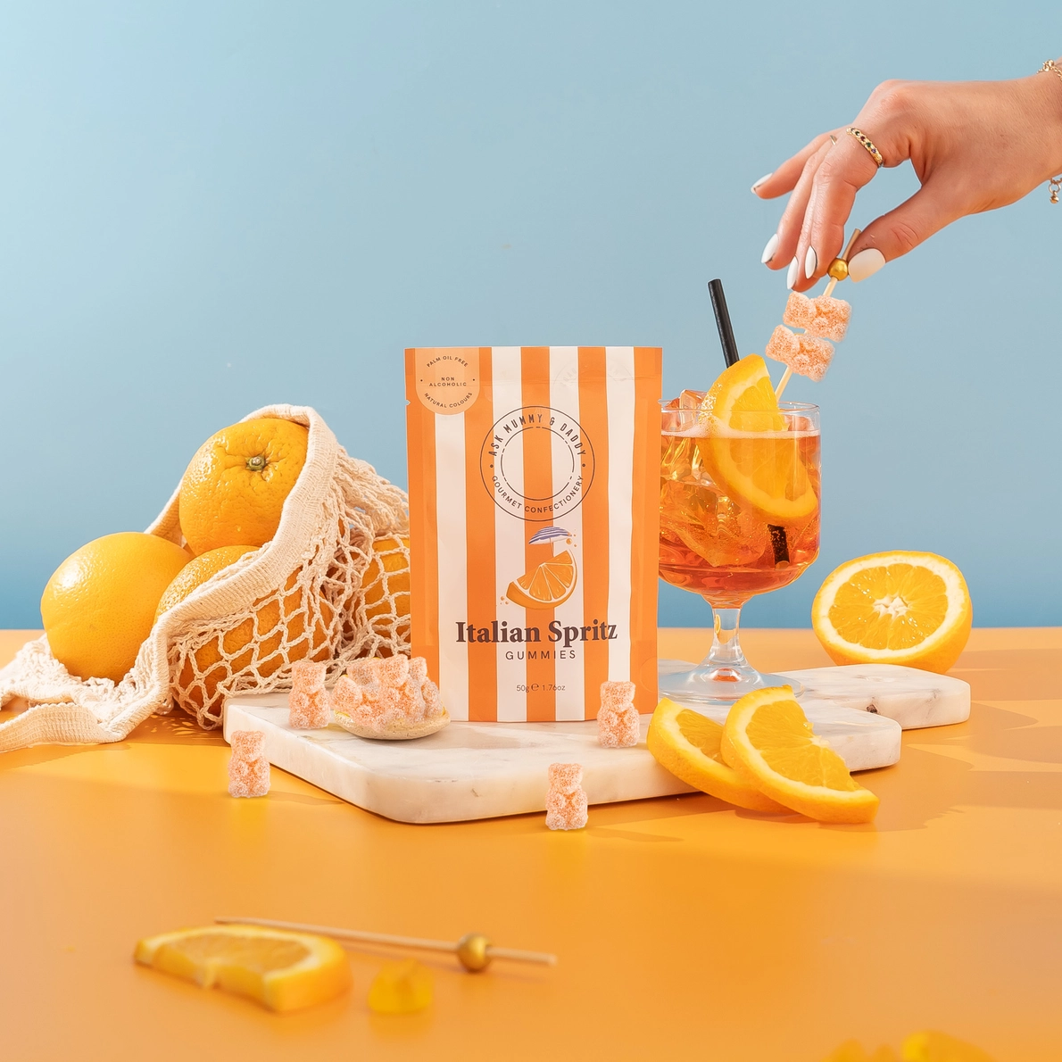 Sweet Pouch: Italian Spritz Gummies  - Orange - Ask Mummy & Daddy
