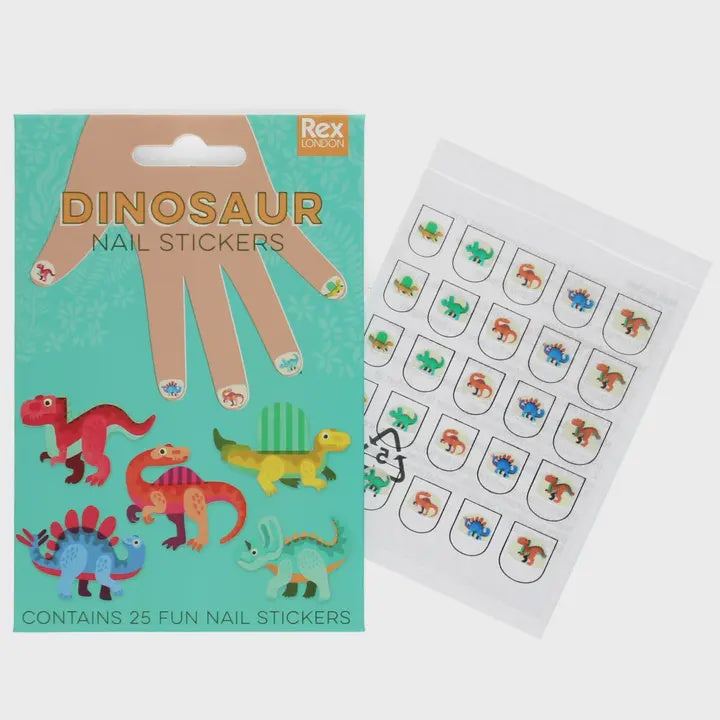 Children's Nail Stickers: Dinosuar Pack of 25- Rex London