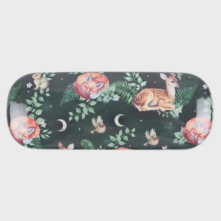Glasses Case: Hard Forest Animal - Green  - Something Different
