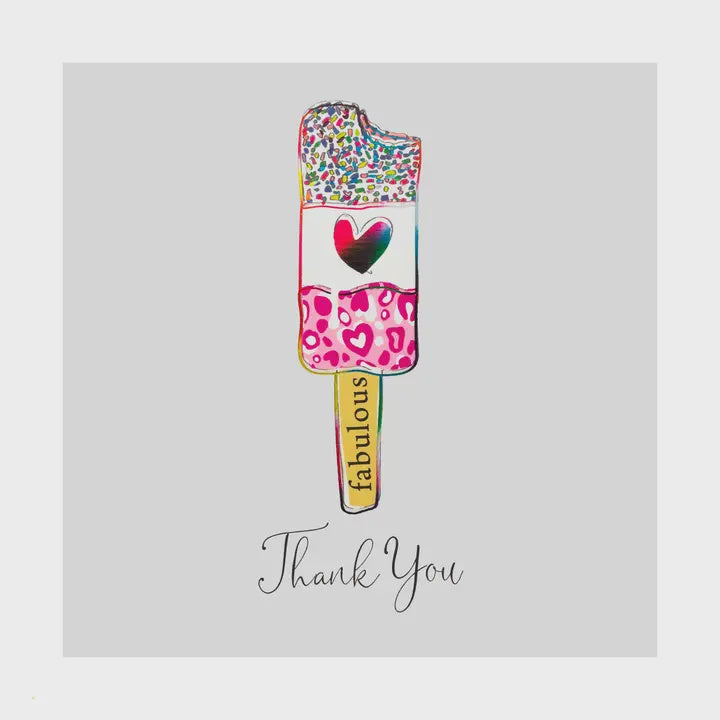Thank You Card: Spotty Thank you Fabulous - Marina B