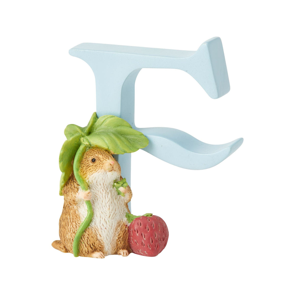 Letter Ornament: Handpainted Cast Stone  F   TIMMY WILLIE - Peter Rabbit
