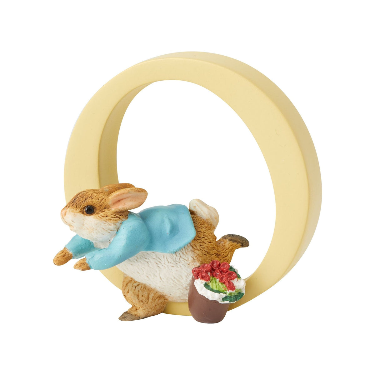 Letter Ornament: Handpainted Cast Stone  O   PETER RABBIT - Peter Rabbit