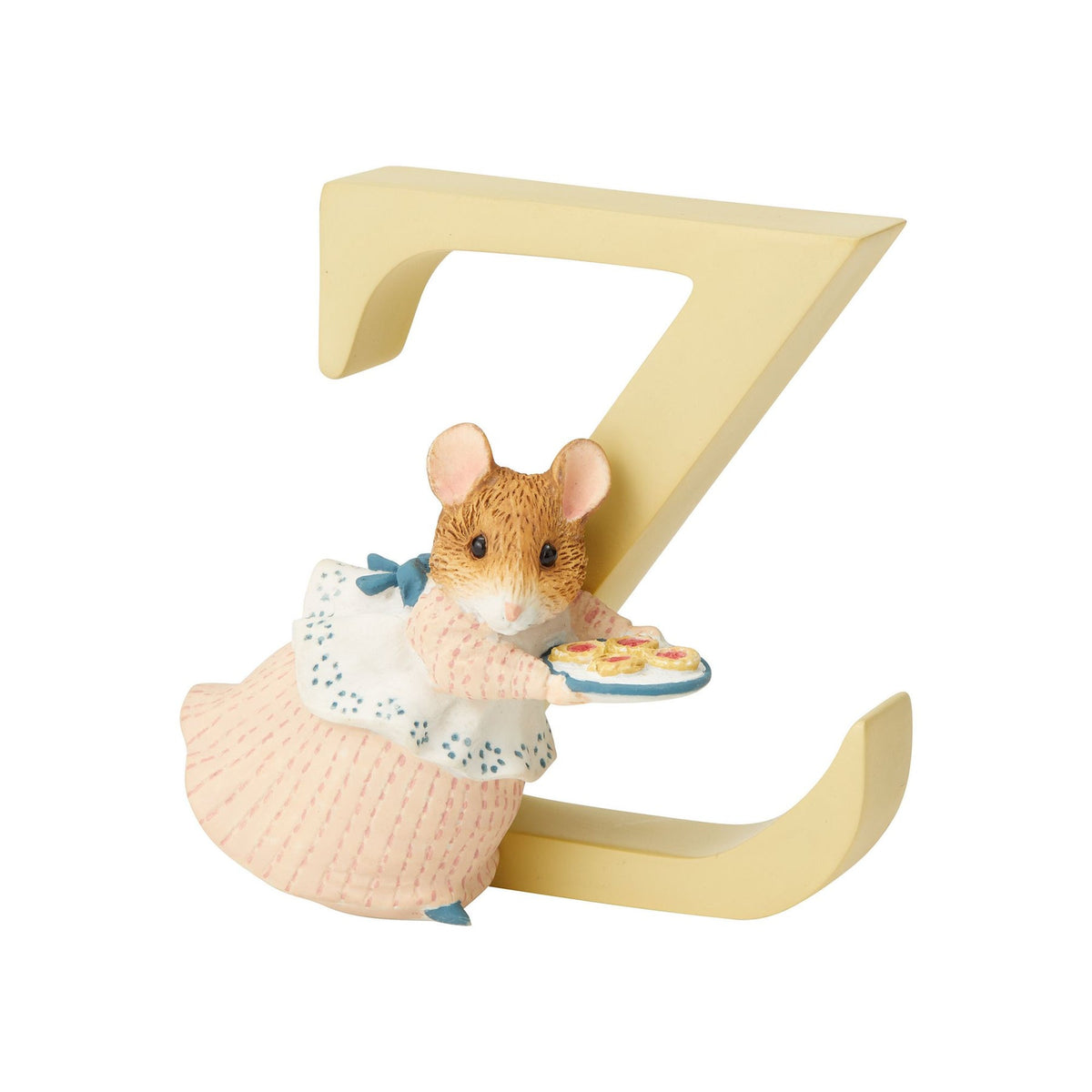 Letter Ornament: Handpainted Cast Stone  Z   APPLEY DAPPLY - Peter Rabbit