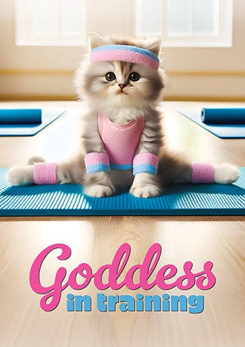 Card: Goddess yoga cat  Arklife - Pigment