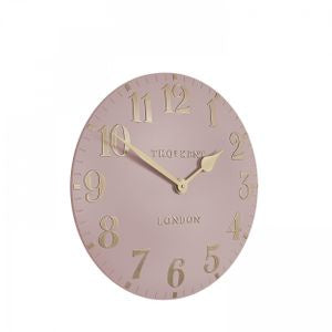 Clock: Mantel Resin  Arabic 6inch - Blush Pink & Gold - Thomas Kent