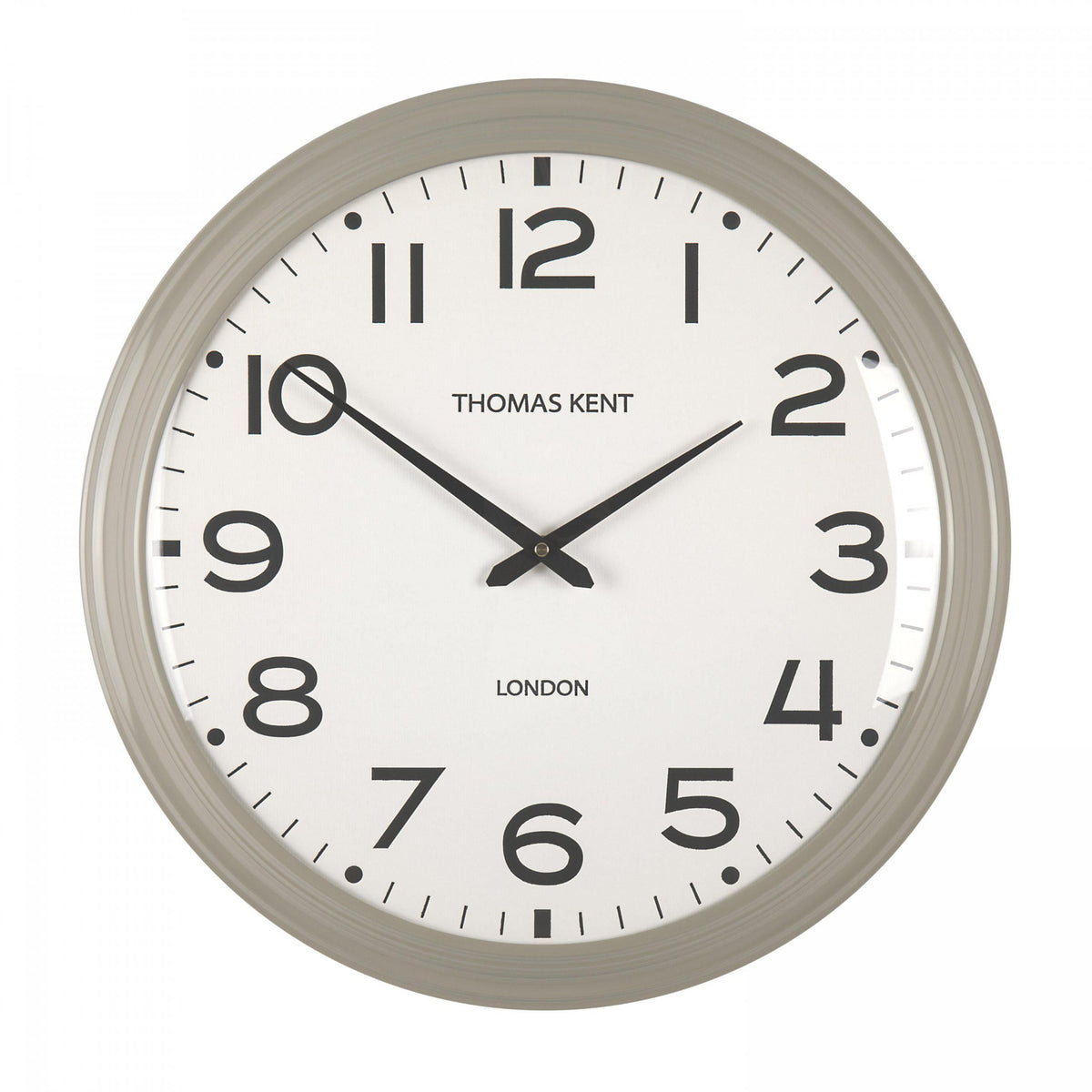 Clock: Wall Metal Glass Dome 20inch Haymarket - Mink Beige - Thomas Kent