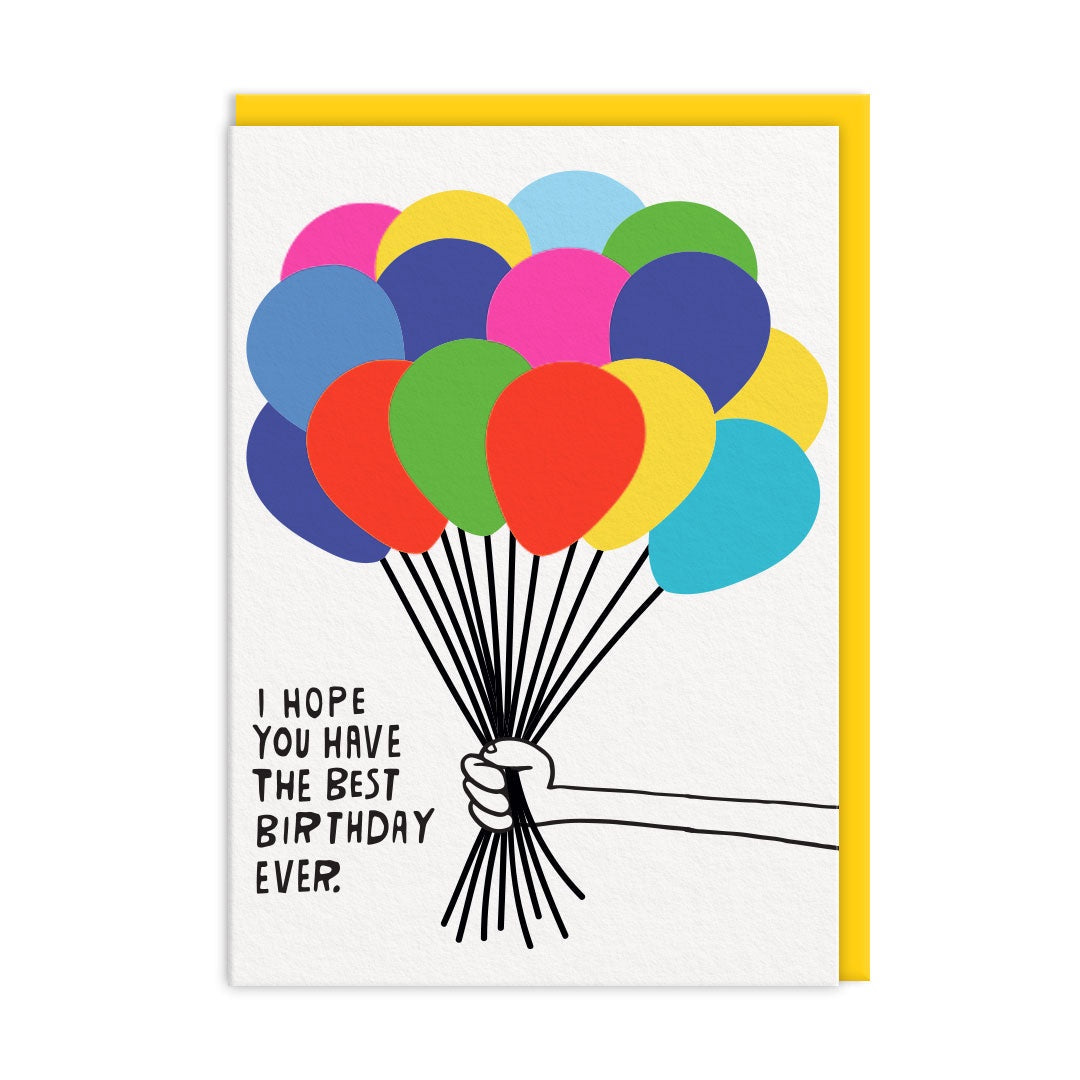 Birthday Card: Balloons Greeting  - Ohh Deer