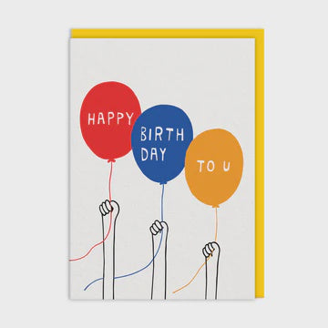 Birthday Card:  Happy To You Balloons Ashkahn - Ohh Deer