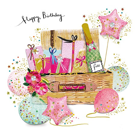 Birthday Card: Birthday Hamper - Paper Rose