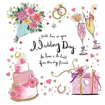 Wedding Card: Wedding Day Border - Paper Rose