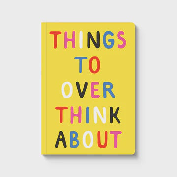 Notebook: A5 Things To Overthink About Paperback - Ohh Deer