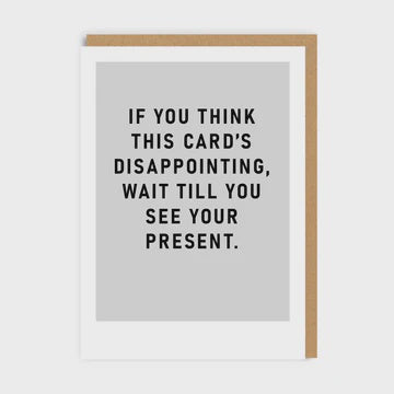 Birthday  Card: Black Foil  Disappointing Barry Dunstall - Ohh Deer