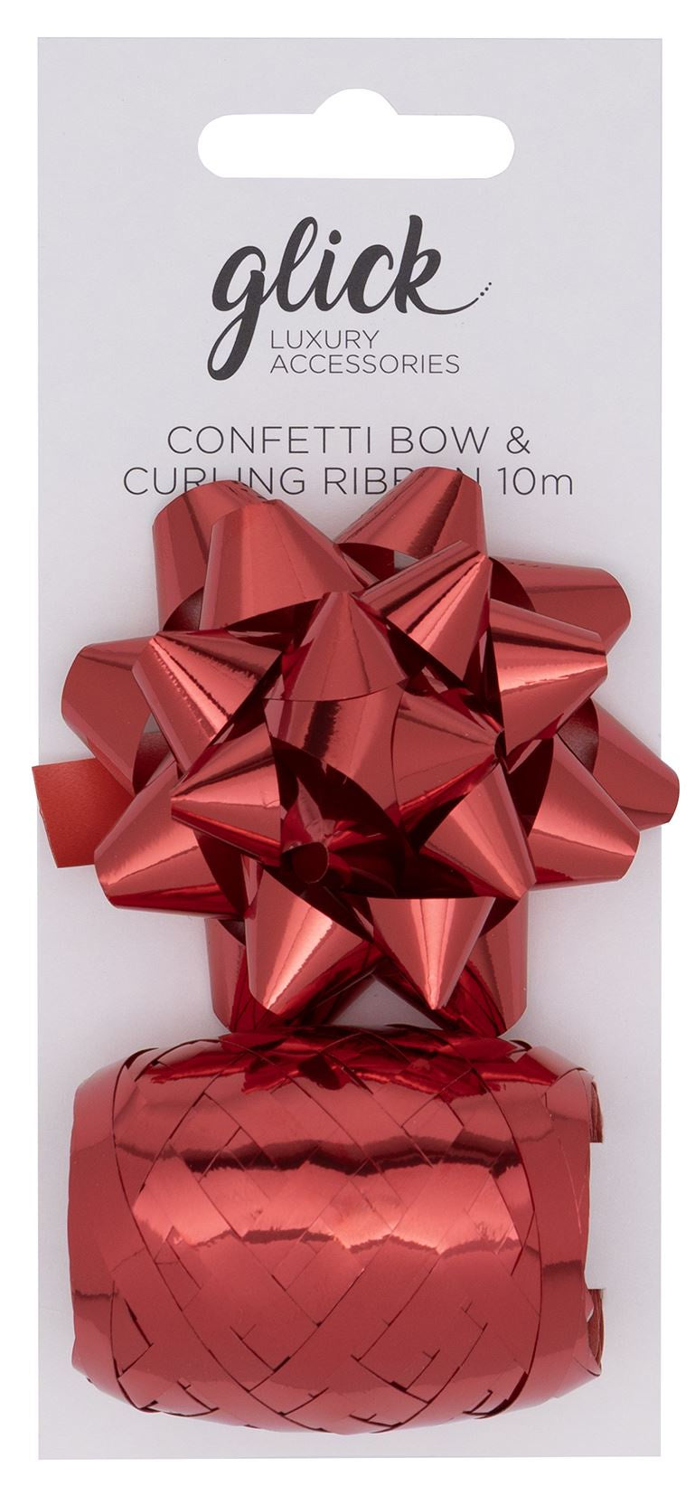 Bow & Ribbon Set: Metallic Multipack - Red - Glick