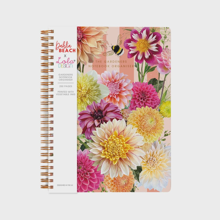 Notebook: B5 Spiral Bound Gardeners Journal Dahlia Beach - Lola Design