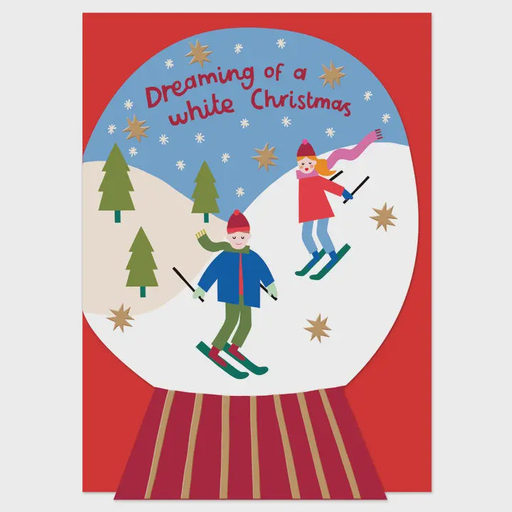 Christmas Card: Dreaming of a White Christmas - Raspberry Blossom