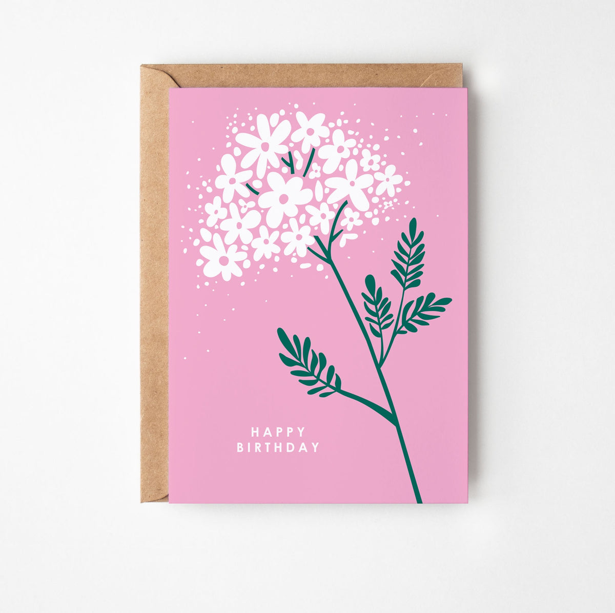 Birthday Card: Cow Parsley Floral - Happy Street