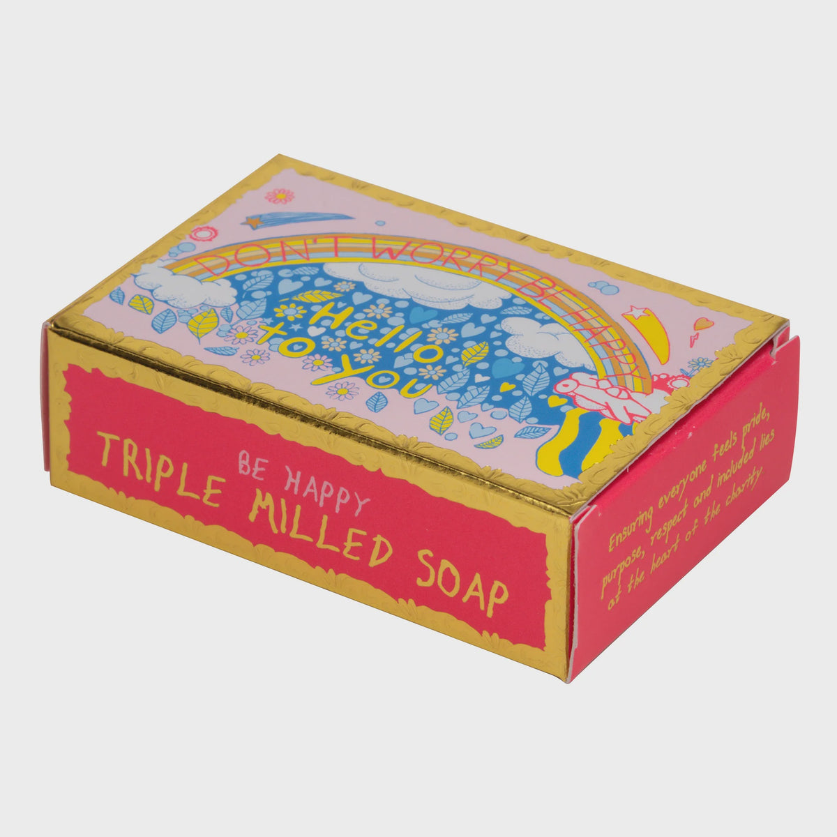 Soap Bar: Be HAPPY Organic Plant Based Triple Milled - Metallic Gold - ArtHouse Unlimited