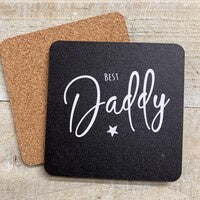 Daddy Coaster: Best Daddy Black - White Cotton