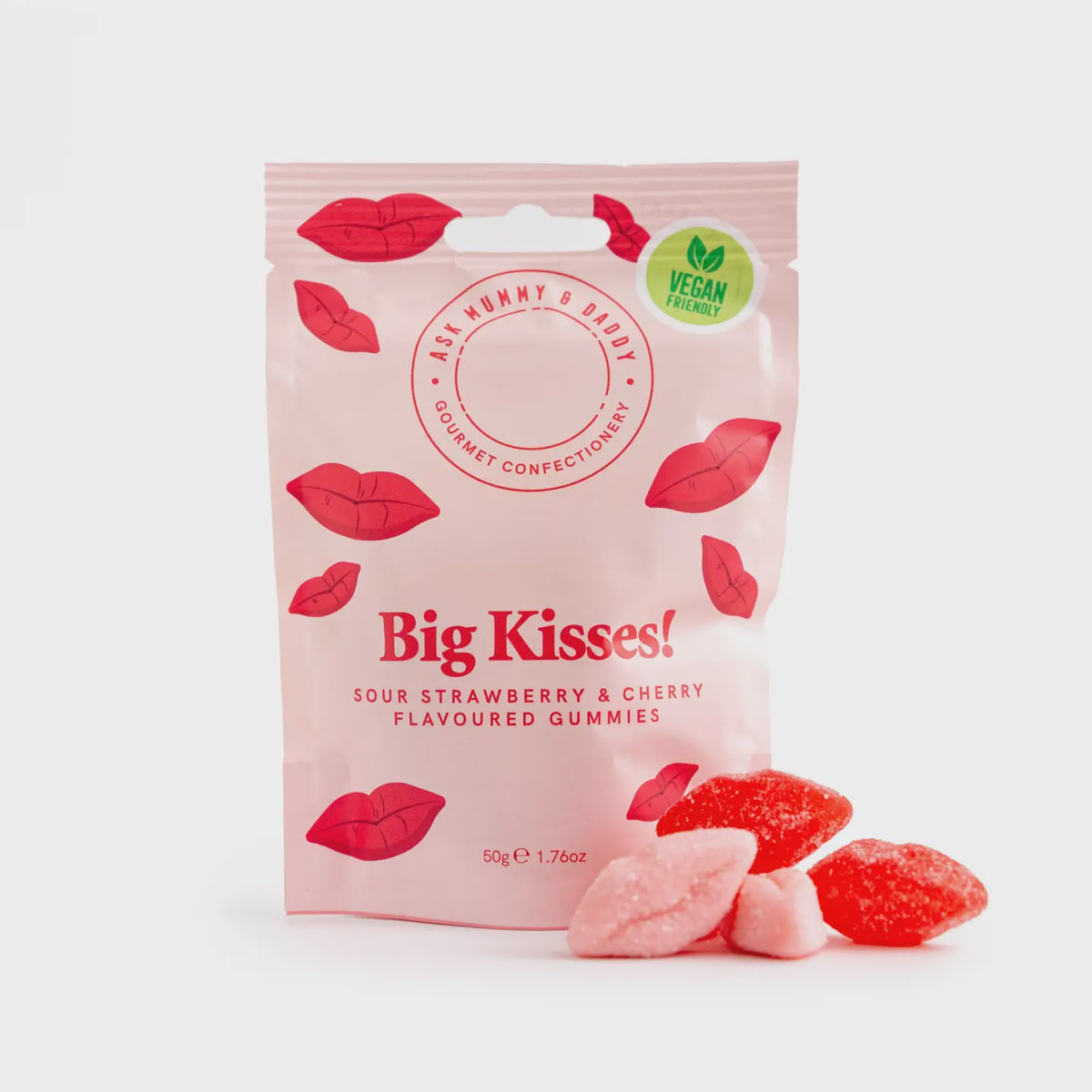 Sweet Pouch: Big Kisses! Lips Strawberry Cherry - Vegan - Ask Mummy & Daddy