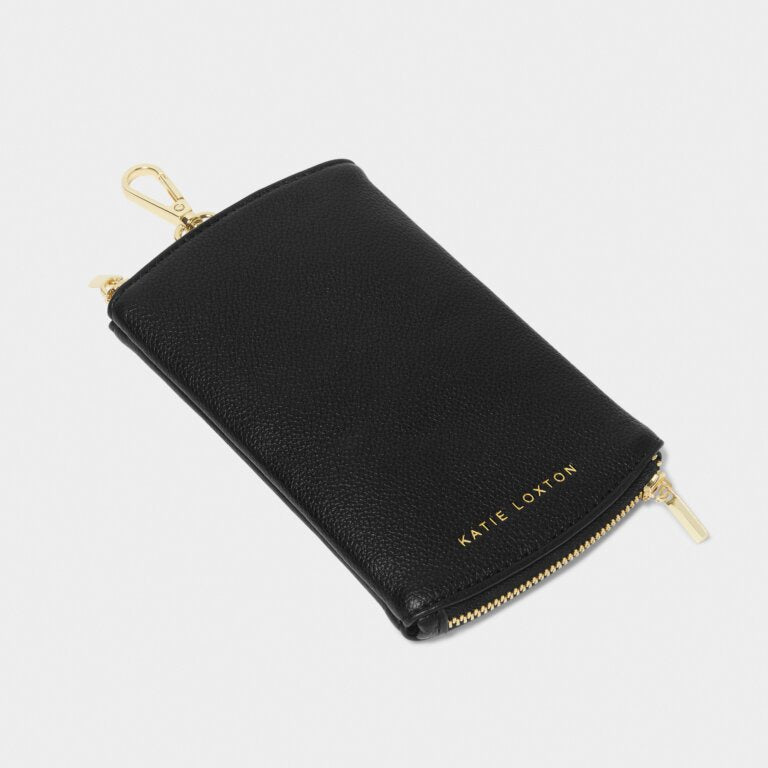 Glasses Case: Soft Vegan Leather 2 Pairs CLIP ON- Black - Katie Loxton