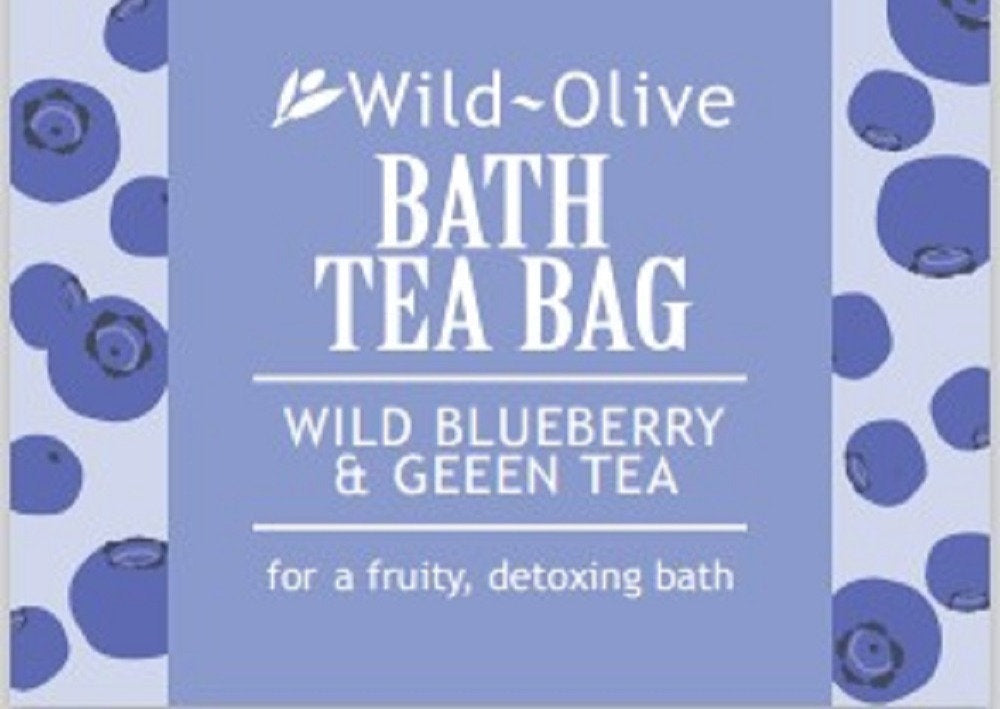 Bath Tea Bag:   Handmade Natural Ingredients Essential Oils - Wild Olive