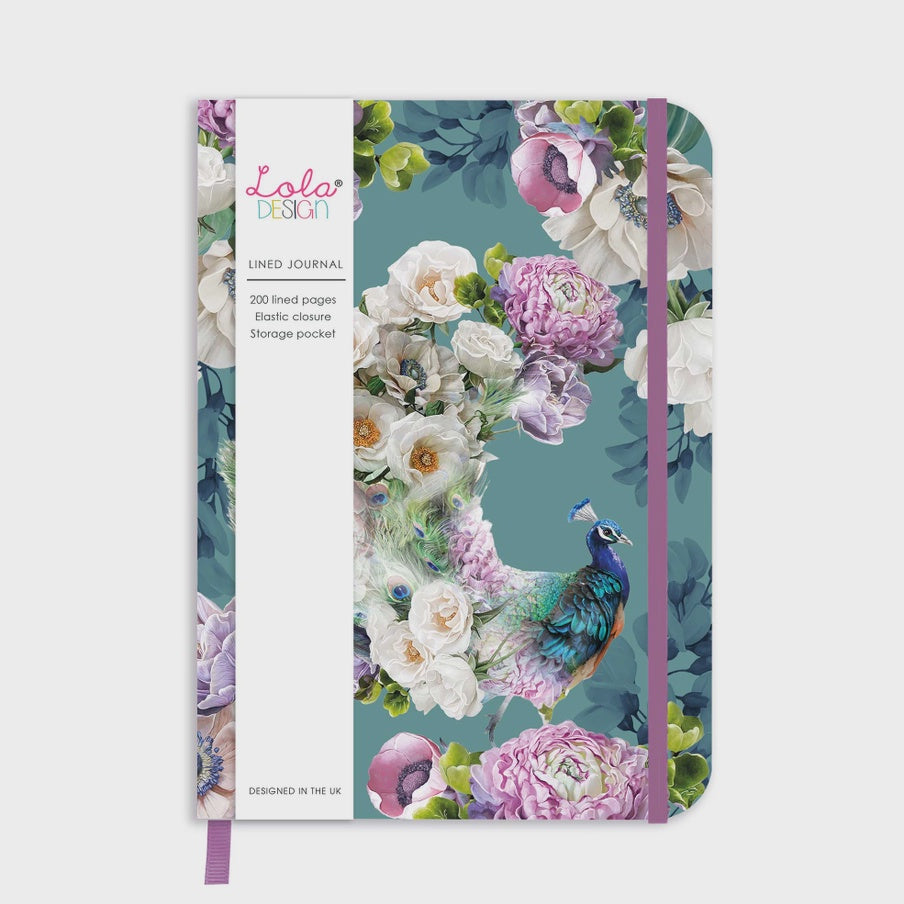 Notebook: Soft Cover A5 Peacock - Lola Design