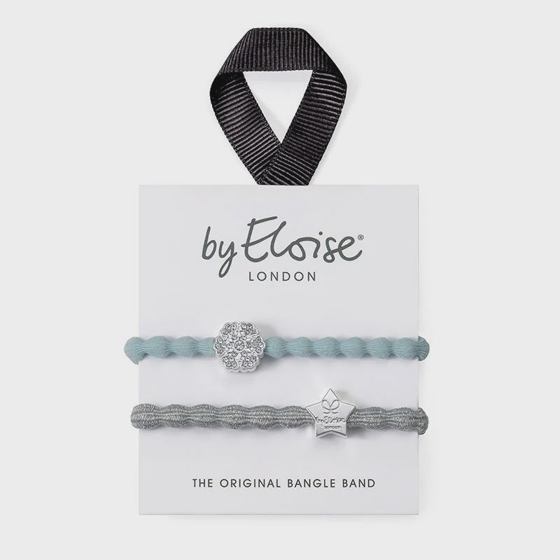 Hairband Bracelet Set: Ice Queen Snowflake & Star - Pale Blue - by Eloise