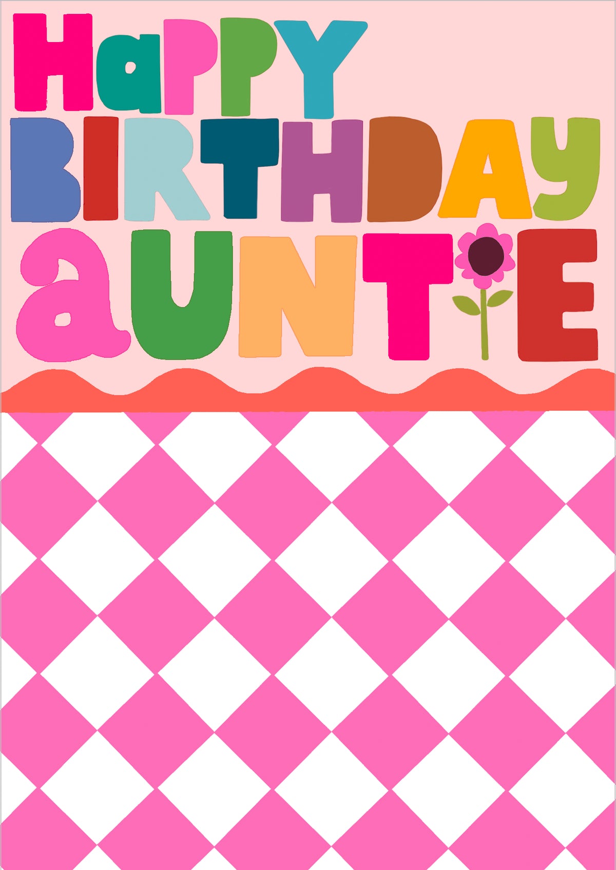 Auntie Card: Happy Diamonds  - Neon - Paper Salad