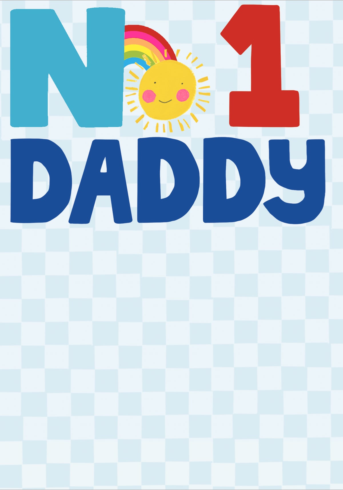 Daddy Card: No. 1 Daddy - Chequered - Neon - Paper Salad