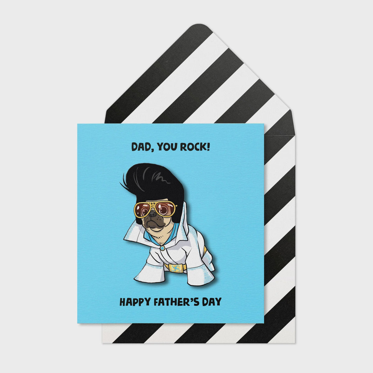 Fathers Day Card: 3D Happy Father's Day Elvis - Tache
