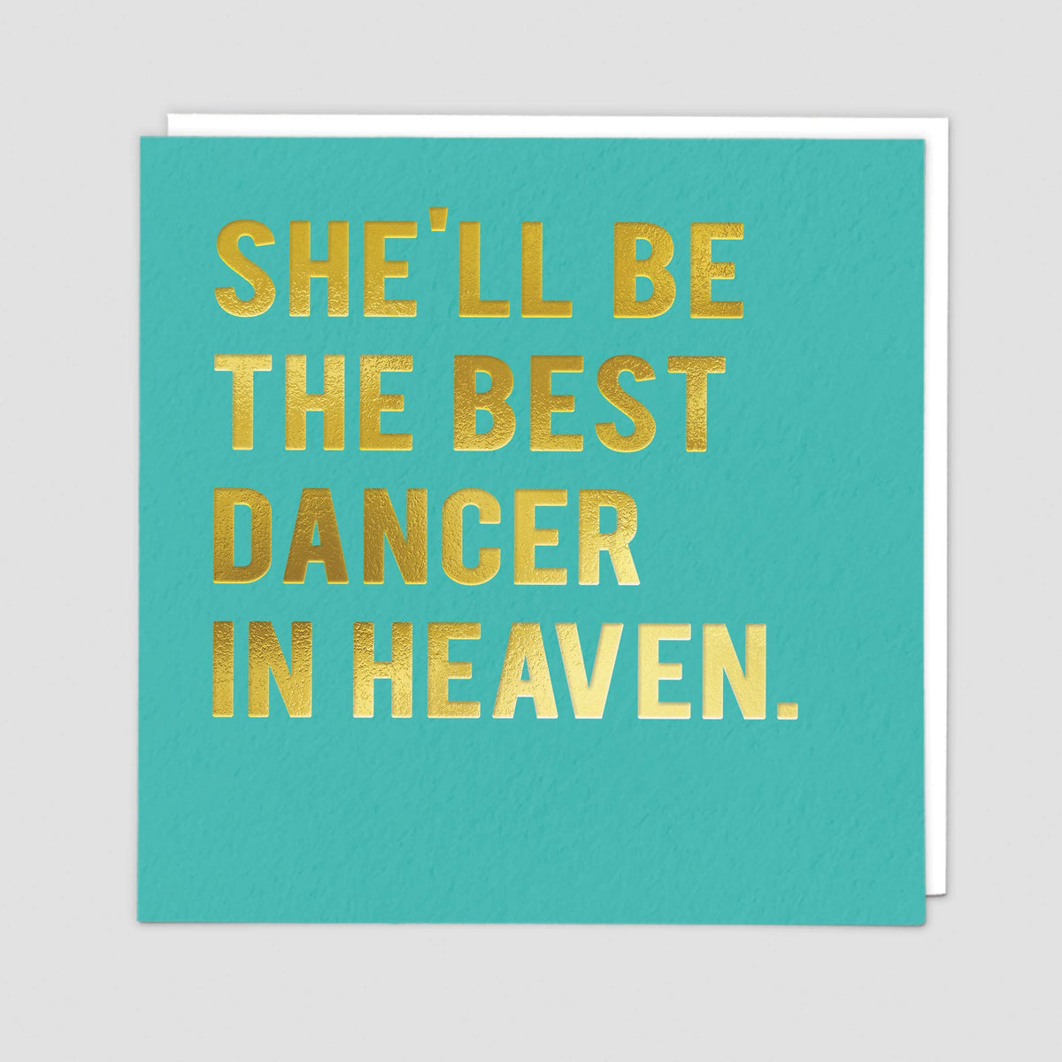 Card: Dancer Gold Foil Turquoise - Redback Cards
