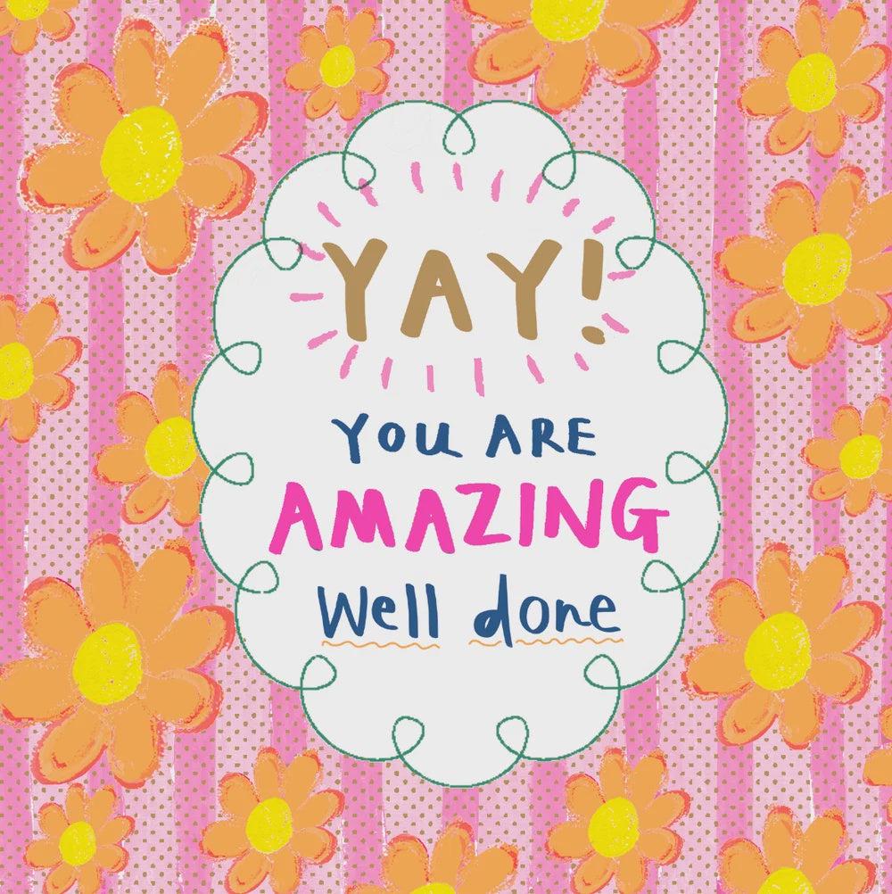 Congratulations Card: Big Flowers You Are Amazing - Paper Salad
