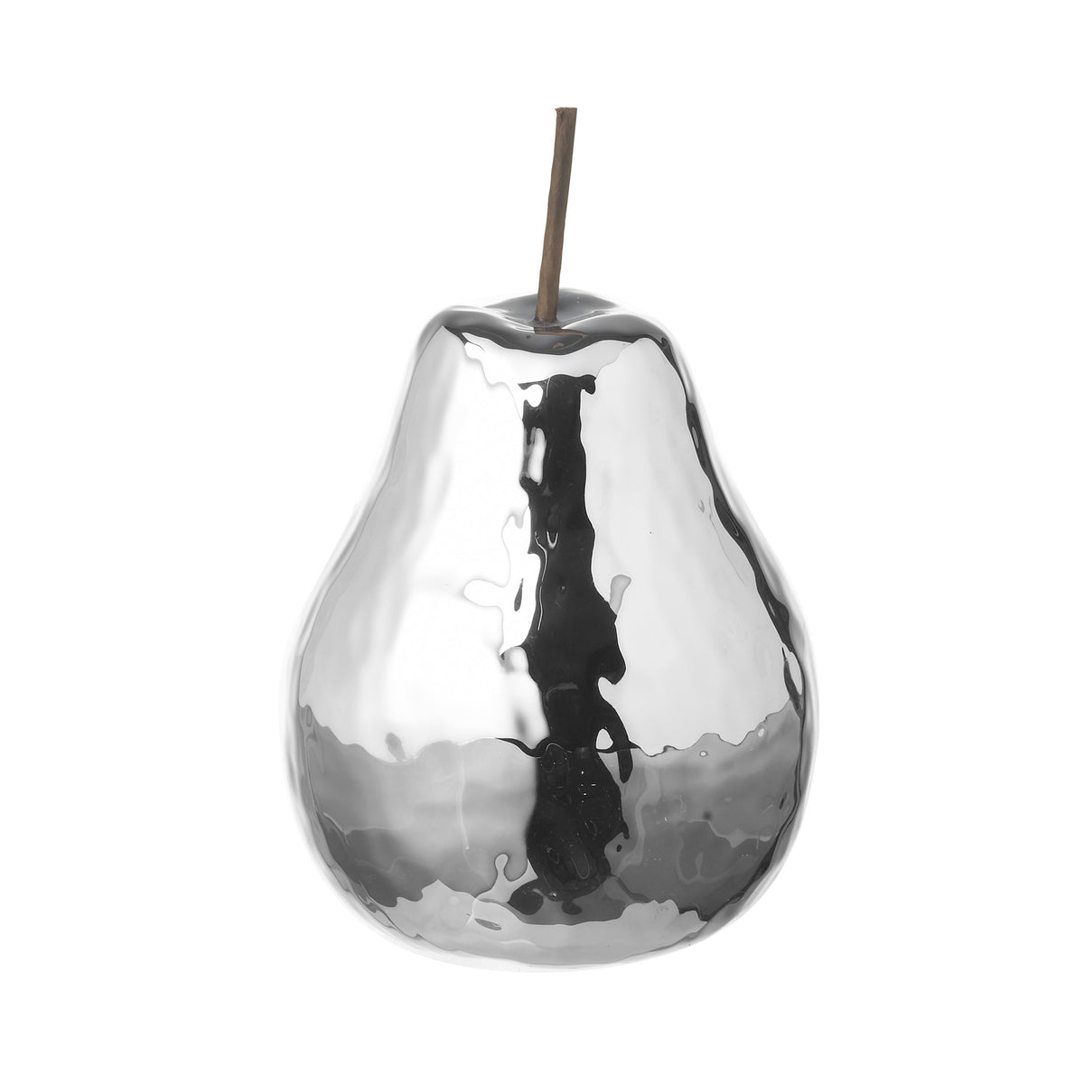 Ornament: Metal Pear - Silver - XMAS - Heaven Sends