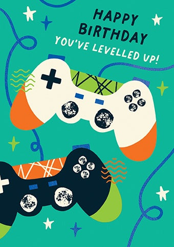 Birthday Card: Levelled Up Gaming - Paper Rose