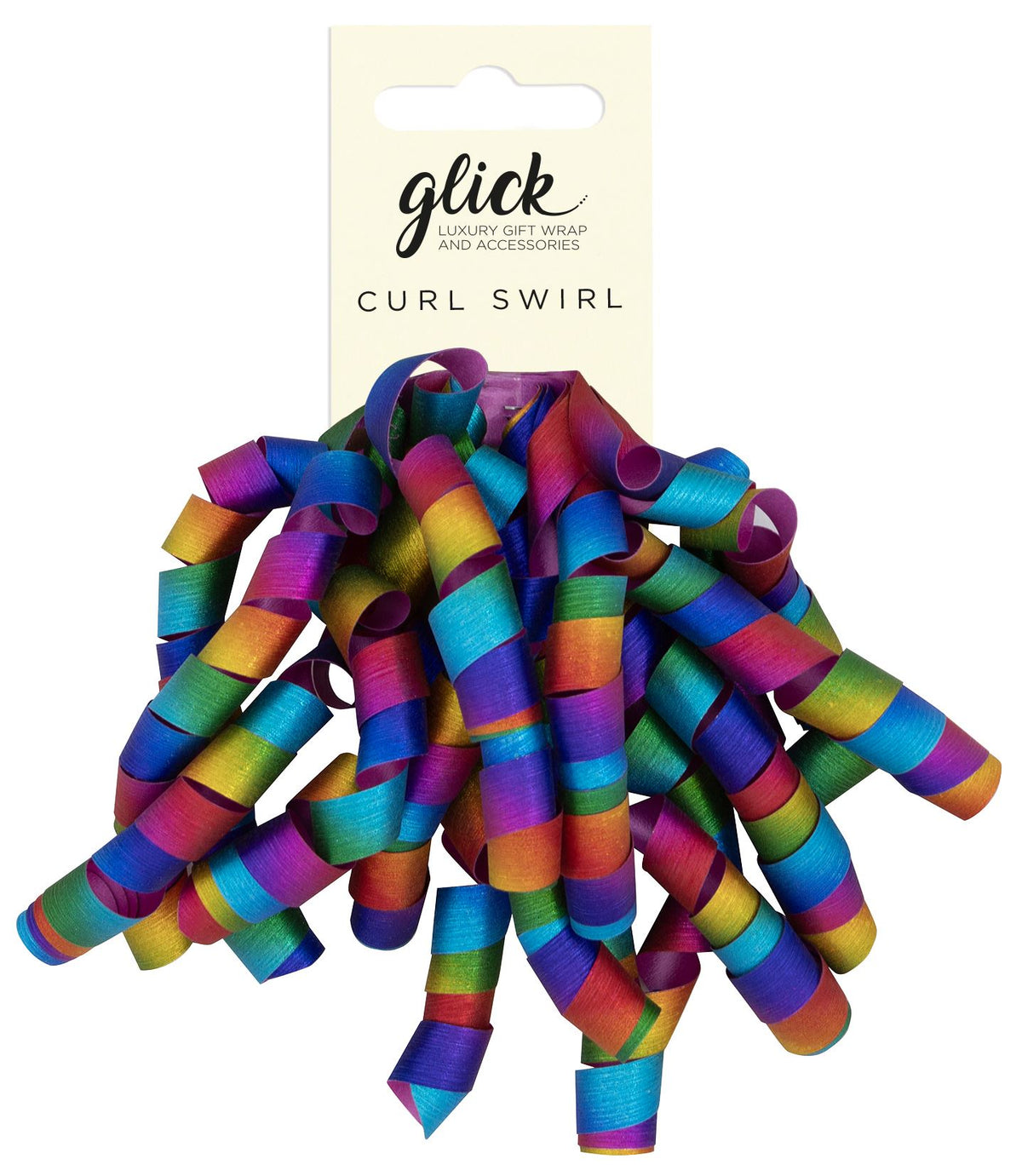 Curl Swirl: Stick On Neon Bright Pink Rainbow - Multicolour - Glick